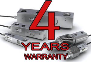 Load cells warranty period is extended up to 4 years
